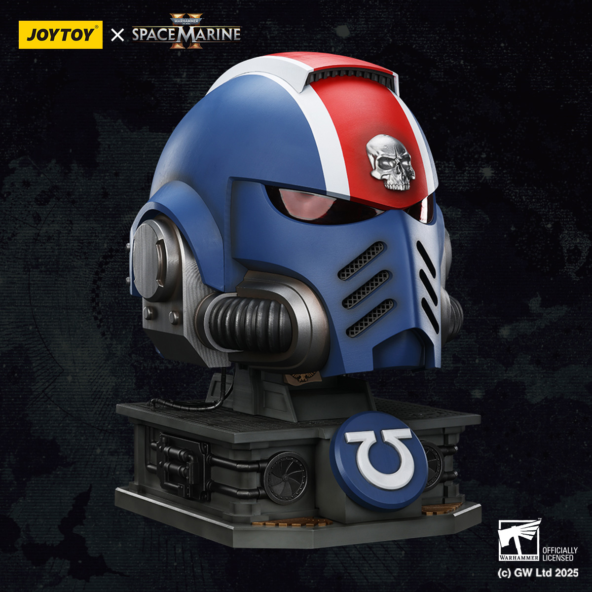 JoyToy - Warhammer 40000 - Ultramarines Lieutenant Titus' MkX Helmet & Display Stand