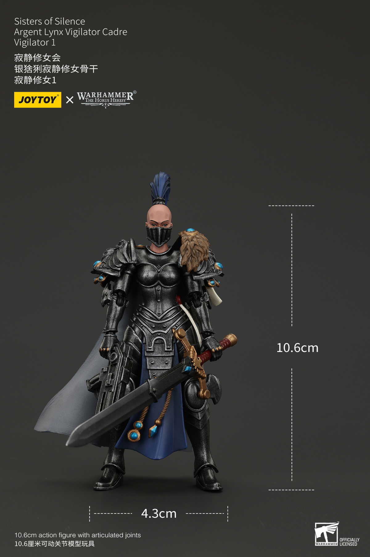 JoyToy - Warhammer 40000 - Sisters of Silence Argent Lynx Vigilator Cadre Vigilator 1