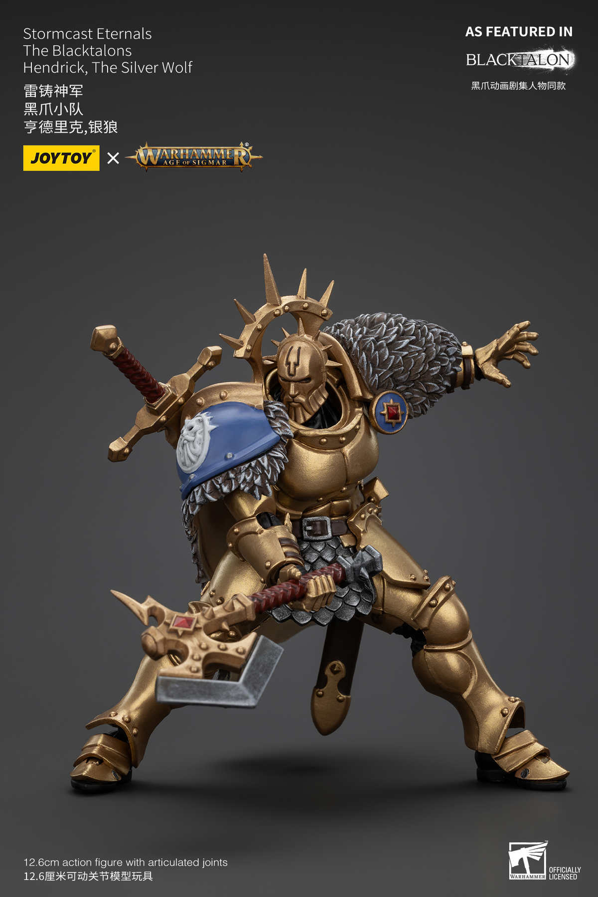 JoyToy - AGE of SIGMAR - Stormcast Eternals The Blacktalons Hendrick, The Silver Wolf