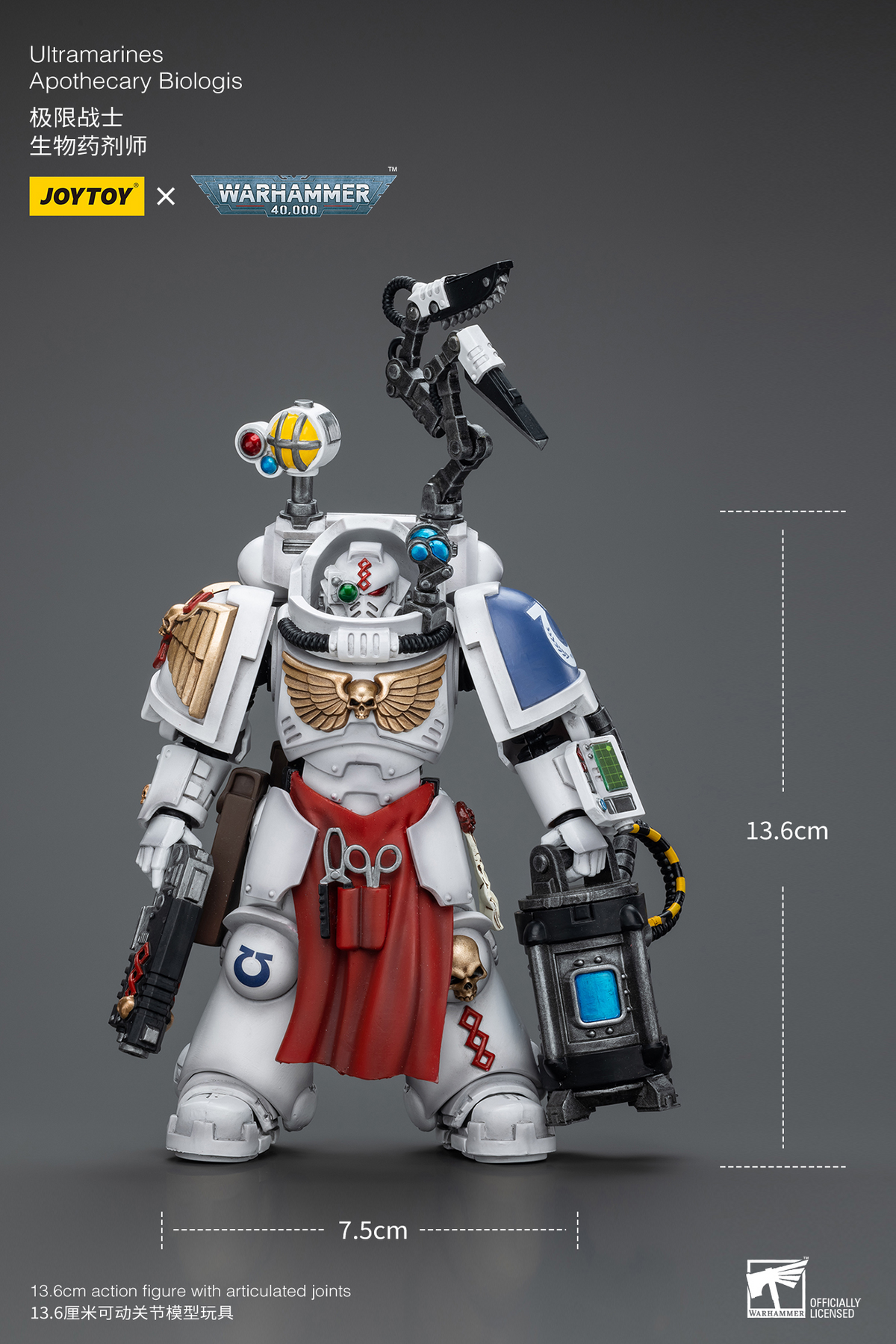 JoyToy - Warhammer 40000 - Space Marine Ultramarines Apothecary Biologis