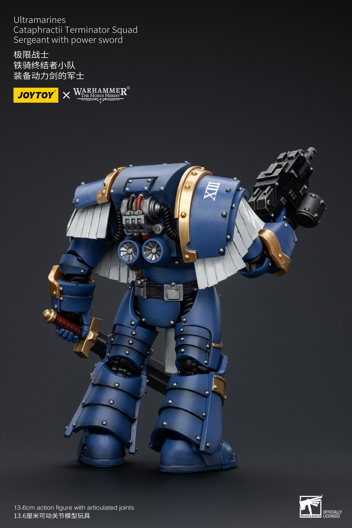 JoyToy - Warhammer 40000 - Space Marine Ultramarines Cataphractii Terminator Squad Sergeant with Power Sword