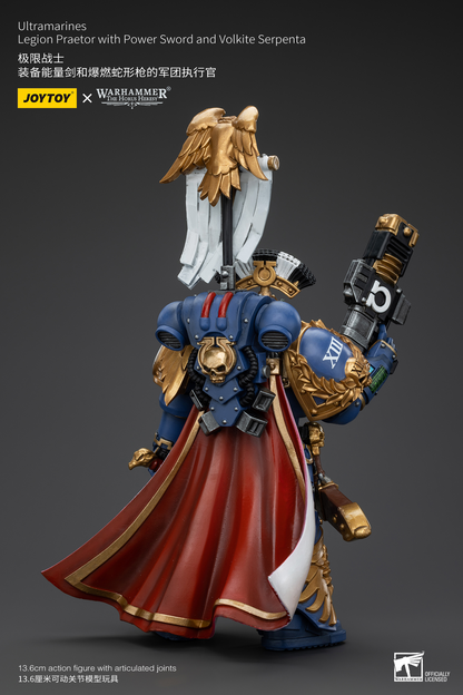 JoyToy - Warhammer 40000 - Space Marine Ultramarines Legion Praetor with Power Sword and Volkite Serpenta