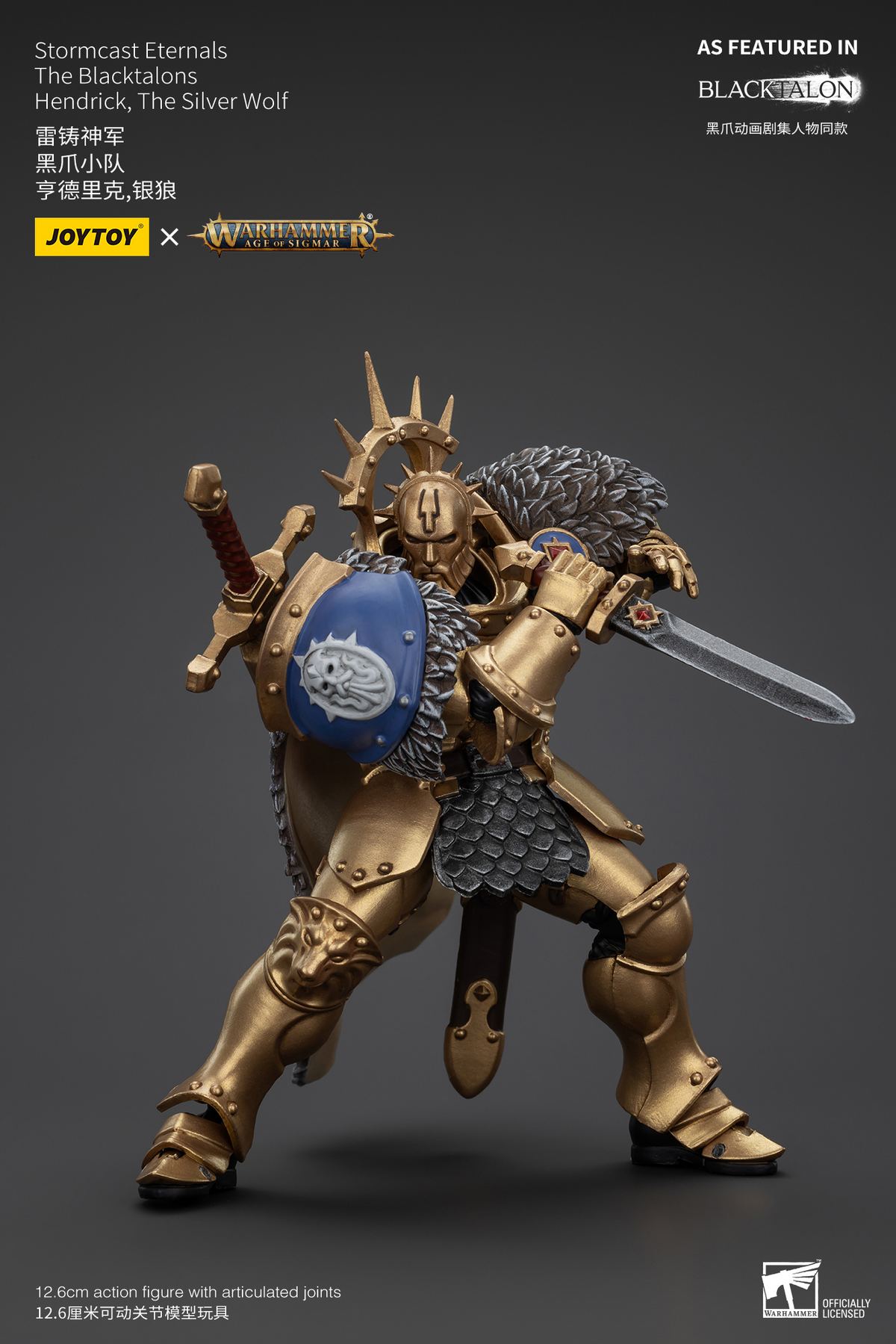 JoyToy - AGE of SIGMAR - Stormcast Eternals The Blacktalons Hendrick, The Silver Wolf