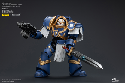 JoyToy - Warhammer 40000 - Space Marine Ultramarines Cataphractii Terminator Squad Sergeant with Power Sword