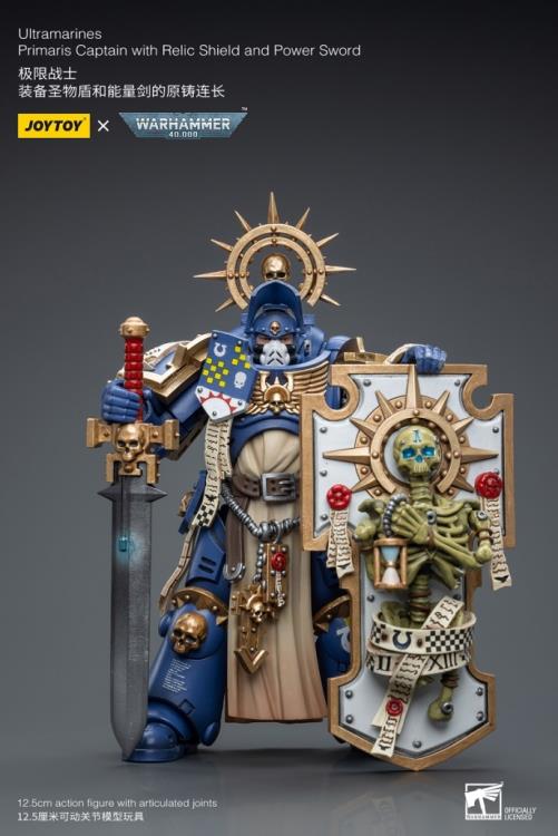 JoyToy - Warhammer 40000 - Ultramarines:  Primaris Captain with Relic Shield and Power Sword