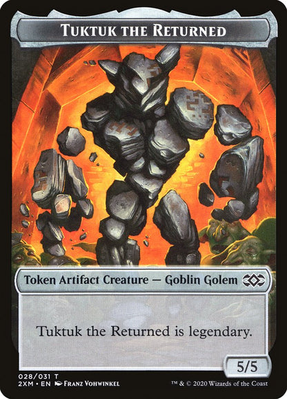 Elephant // Tuktuk the Returned Double-Sided Token [Double Masters Tokens]