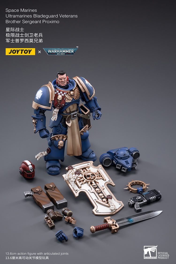 JoyToy - Warhammer 40000  - Ultramarine Bladeguard Veteran Brother Sergeant Proximo