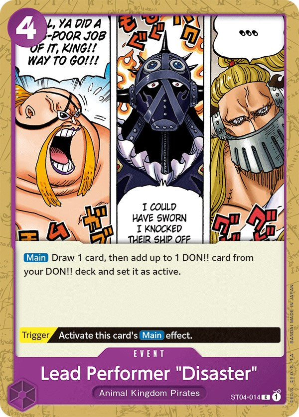 Lead Performer "Disaster" (ST04-014) [Starter Deck 4: Animal Kingdom Pirates]